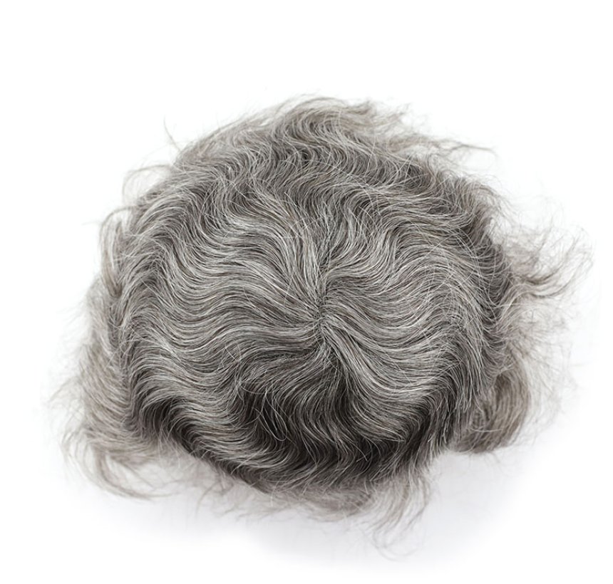 Custom Human Hair Scallop Lace Front Toupee e