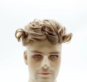 Blonde High Quality Indian Hair Mono Men Toupee