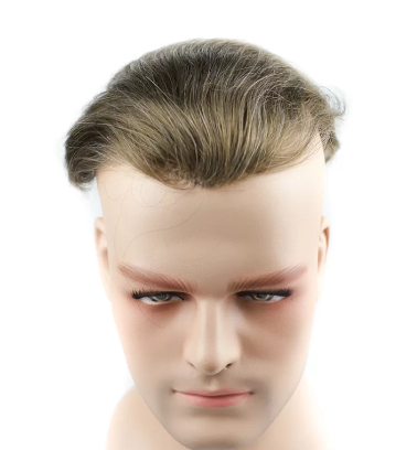 Mono Human Hair Brushback Hair Replacement